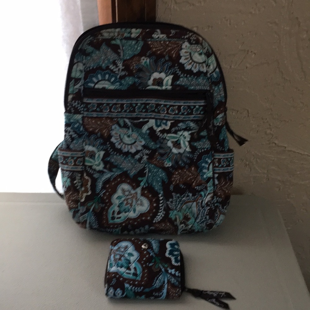 Vera Bradley backpack and wallet